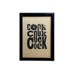 Cock 41/100 - linoryt w ramce vintage